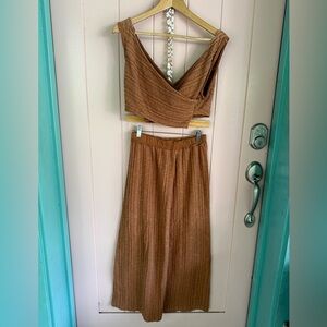 Free People Brown Two-Piece Set